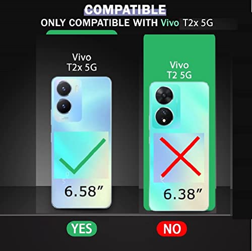 Image of COVERBLACK Rubber Back Cover for Vivo V2253 / T2x 5G - Transparent