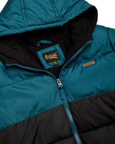 Image of iXtreme Boys Puffer Jacket - Wind & Water Resistant Soft Fleece Lined Warm Winter Jacket for Boys with Winter Hat