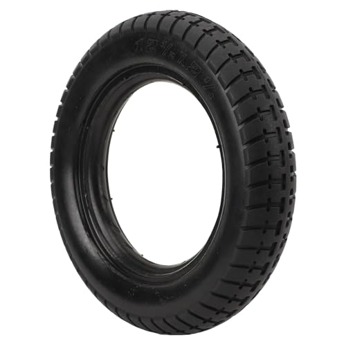 equlup Electric Scooter 12 Inch Solid Tyre 12 1/2x2 1/4 Tire Heavy Duty 12.5x2.25 Puncture Proof Rubber Tire Replacement