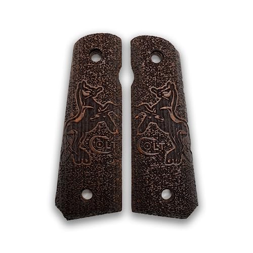 Plaquettes Colt 1911 bois noyer accessoires pistolet haut de gamme
