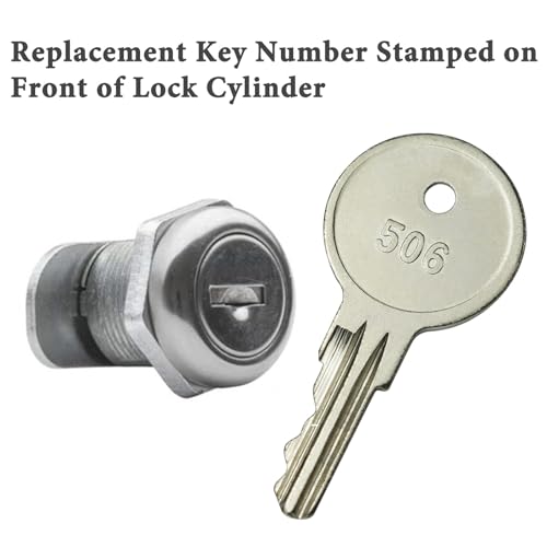 Image of 4-Pack CH506 Replacement Keys for Truck Tool Box RV Compartment Lock Keys Silver Code 506