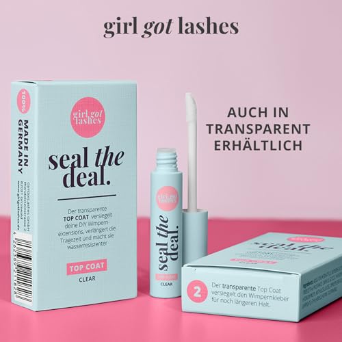 GirlGotLashes Seal the Deal Top Coat Black – Wasserresistent – Für DIY-Wimpernextensions – Hautfreundlich & Präzise Anwendung