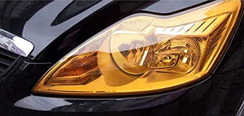 VOYAGO Scheinwerfer-Folie Gelb 30 * 120cm, Wasserdicht Auto Scheinwerfer Folie Tönungsfolie Nebelscheinwerfer (Orange)