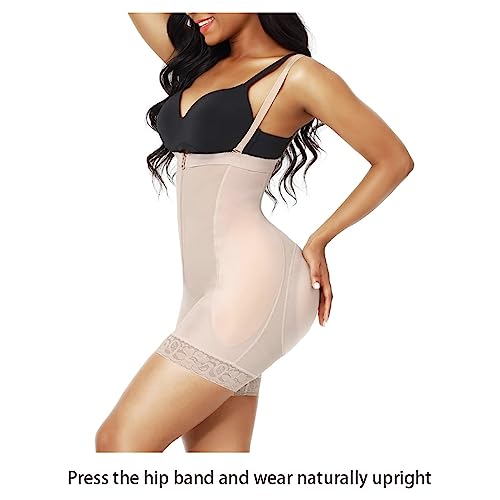 Seamless Sculpting Thong Body Shaper Tank Top Tummy Control Shapewear Bodysuit Side Back Compression (Color : Black, Size : Small)3