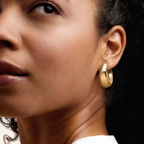 Ross-Simons Italian 18kt Gold Over Sterling Graduated Hoop Earrings2