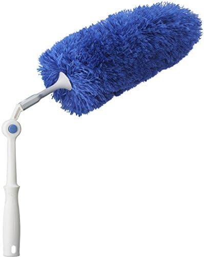 Unger Click & Dust Microfiber Duster with Pivoting Handle,Blue