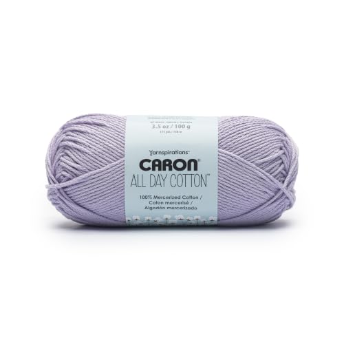 Image of Caron All Day Cotton Yarn for Crocheting, Grape Popsicle, 3-Pack