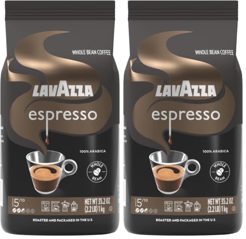 Image of Lavazza Espresso Whole Bean Coffee, Medium Roast, 100% Arabica, 2.2 lb Bag (Pack of 2)
