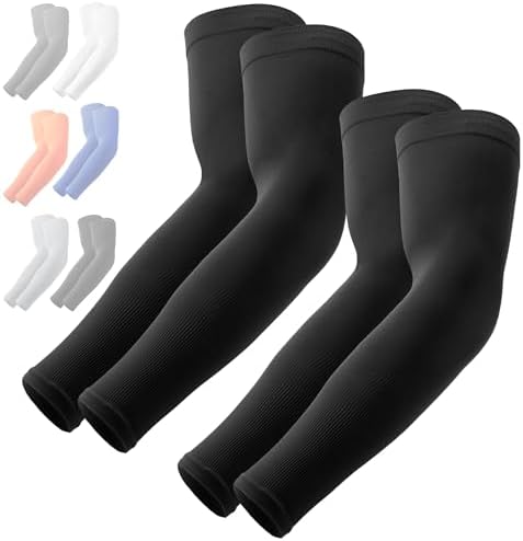 OutdoorEssentials UV Sun Protection Arm Sleeves - Compression Arm Sleeve, UV Arm Sleeves Men, Women - Golf Cooling Sleeves