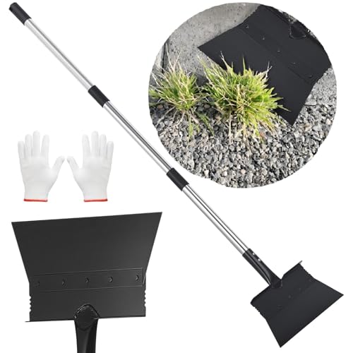 Multifunktionale Gartenschaufel mit Stiel, 27cm Outdoor Garten Reinigungsschaufel für Unkrautentfernung, Garten Schaufel Geeignet zum Jäten, Schneeschaufeln, Putzen, Säubern von Bauernhöfen
