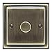 Price comparison product image Brush Antique Brass Dimmer Switch 1 Gang Single Pole 5w - 100w LED BE352 KME