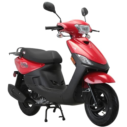 Image of X-PRO Bora 50cc Gas Moped Scooter for Adults - Automatic Transmission, 4‑Stroke Engine, Street Legal with Headlight, Rear Trunk, Front /Rear Suspension & DOT Tires
