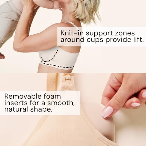 Bravado! Designs Body en soie sans couture sans armatures pour maternité et allaitement | A, B, C, D, DD/E, DDD/F Cup, Noir , M – vue 5