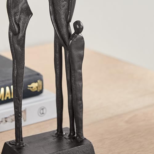 Escultura Abstracta Familia de Cuatro Hierro Fundido Marrón miniatura 5