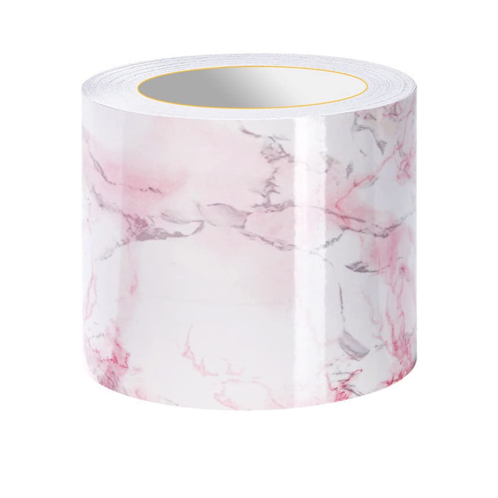 VisitRyl Wallpaper Border Peel and Stick for Bathroom Wall Border Sticker Home Ceiling Decorative Border Red Marble 15cm X 500cm