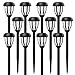 DERAYSION 12 Pack Solar Lights Outdoor, Solar Pathway Lights Auto On/Off Waterproof Garden Landscape Lighting for Path, Yard, Walkway, Driveway Decor
