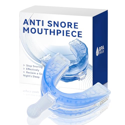Anti Snoring Devices Anti Snoring Mouth Guard Adjustable-Sleeping Snore Stopper Sleep Apnea Mouthpiece-Anti Snore Mouthpiece Device Sleeping Snore Stopper Fit for Men and Women(Blue)