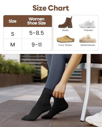 Image of IDEGG Women's Crew Socks Soft Cotton Athletic Running Casual Dress Socks Above Ankle Crew Socks