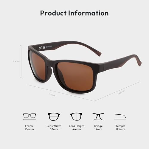 Image of ZENOTTIC Sports Polarized Sunglasses Men: UV400 Flexible Unbreakable Frame