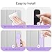 MoKo Universal Stylus Holder, Reusable Adhesive Silicone Pencil Protected Sleeve Compatible with Apple Pencil Pro/ (USB-C)/ 1st/ 2nd Generation, Similarly Sized Styluses Accessories, Purple