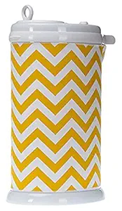 Sweet Potato Ubbi Diaper Pail Cover, Yellow Chevron