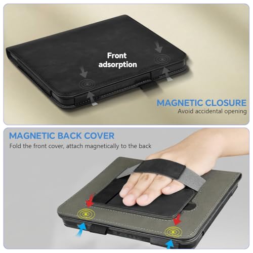 Image of ZORBES Compatible with Kobo Libra Colour 7'' E-Reader Case, PU Leather Cover with Built-in Kickstand, Card Pocket & Pen Holder, Auto Wake Function, Slim Protective Smart Case with Hand Grip