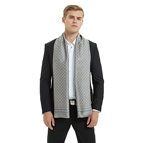 UK_Stone Seiden Halstuch Herren - 100% Seide 170x53cm Einfarbig