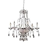 Dale Tiffany GH90092 28.5-Inch by 31-Inch Multicolored Oxford Chandelier with Polished Chrome Finish