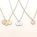 10 Pieces - 16K Rose Gold Plated Coin Disc Charm Round Stamping Blank Tag Metal Jewelry Making Supply Blank Initial Charm Holiday Gift .5