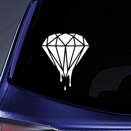 Bargain Max Decals Dripping Diamond Silhouette Sticker Decal Notebook Car Laptop 5.5 (White)