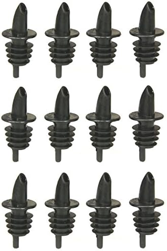 Tablecraft Free Flow Pourers, Black, 12-Pack