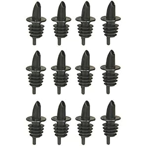 Tablecraft Free Flow Pourers, Black, 12-Pack