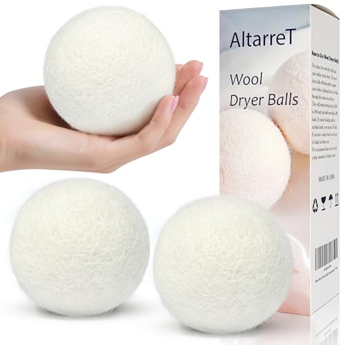 Wool Dryer Balls 3 Pack XL - Natural Fabric Softener