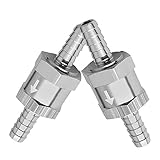Gasea 2pcs 10mm Válvula Retención Combustible, Válvula Antirretorno de Retorno de Combustible, Válvula Retención Aluminio aleación para Gasolina Diesel Válvula de Retencion de Combustible de Aire