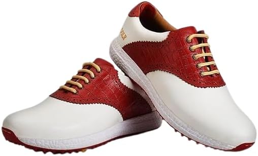 Golf Shoe | Light Weight | Waterproof | Black/Brown/White/Blue/Tan/Red | Breathable Golf Shoe with LACE UP