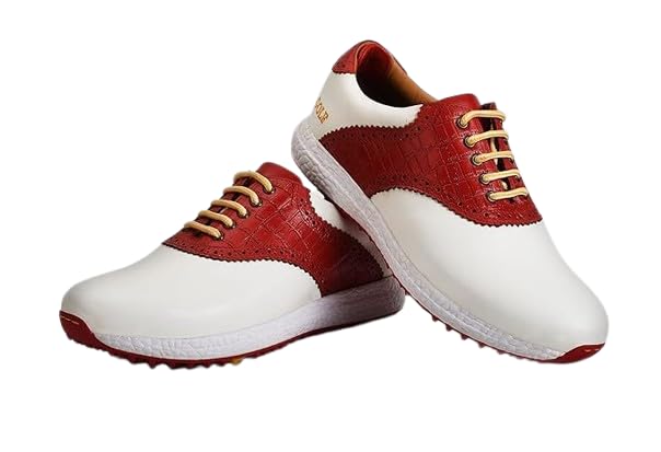 Golf Shoe | Light Weight | Waterproof | Black/Brown/White/Blue/Tan/Red | Breathable Golf Shoe with LACE UP