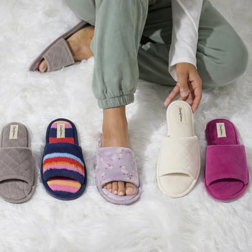 Image of Dearfoams womens Slipper Memory Foam Summer House Shoe Beatrice Terry Slide