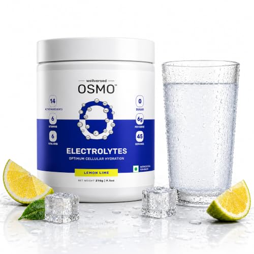 Image of OSMO - Electrolyte Hydration Blend (Advanced Salts + Taurine & Vitamins) | Lemon & Lime (270g, 45 Servings) | Zero Added Sugar
