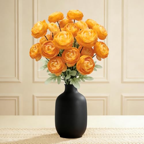 MERRI GLOW Artificial Silk Peony Fake Flowers,6PCS Artificial Faux Peonies Bulbs with 24 Silk Heads for Indoor Outdoor DIY Bouquets Wedding Centerpieces Home Decoration