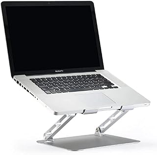 Blue Fragment Store Laptop Stand, Aluminium Portable Laptop Riser Holder, Adjustable Laptop Stand for Desk, Ventilated Cooling Computer Stand for MacBook Pro/Air, Laptop Holder for 11 to 17 Laptops