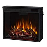 Real Flame Replaceable Electric Fireplace Heater Insert, Multi Flame Colors, Multi Brightness Levels, Adjustable Thermostat, Timer, Over Heat Protection, Automatic Safety Shut Off, Remote Control
