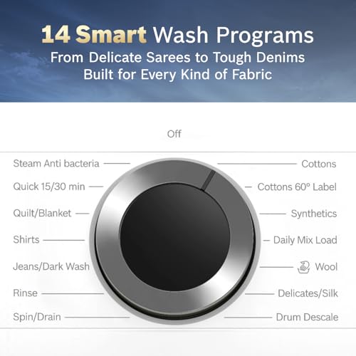 Image of Bosch 12 kg 5 Star Front Load Fully Automatic Washing Machine, AI ActiveWater, Inbuilt heater, Antibacterial Tech, 14 Wash Programs, 66L Large Drum, SoftCare Paddle, White, WGA27400IN (2026 Model)