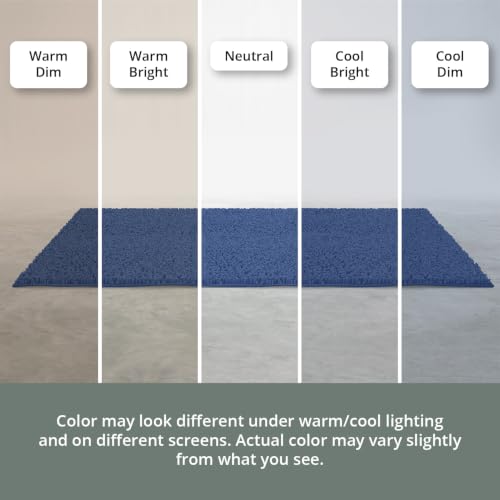 Image of MAYSHINE Plush Shaggy Chenille Bath Mat | Extra Soft, Super Absorbent, Non-Slip Bathroom Rug | Fluffy Microfiber, Area Rug Sets for Bathroom Floor, Kitchen, Living Room | 47 inchx27 inch | Dark Blue