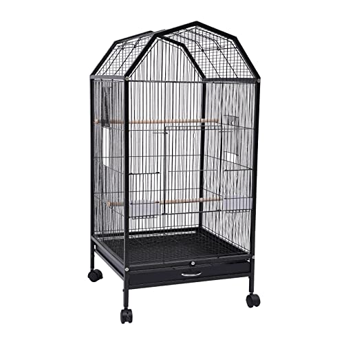 Large Bird Cage, Movable Pet Bird Flight Cages with 5 Doors, Bird Aviary Indoor with Multi Door Design, Fit for a Canary, Finch, Cockatiels, Conures, Lovebirds