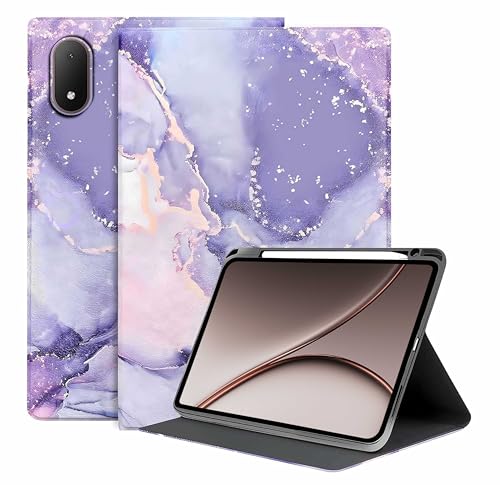 Image of ProElite Book Cover Case for OnePlus Pad 4 13.2 inch, Smart flip case Book Cover for OnePlus Pad 4 13.2 inch with Pen Holder, Marble Purple