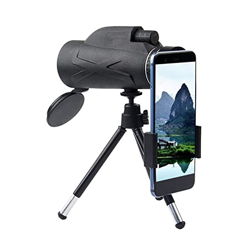 AIPZDJ Telescopio con Zoom HD de 80x100 con trípode y Adaptador de teléfono, telescopio con Prisma BAK4 para Tiro al Blanco Caza Observación de Aves Paisaje de Vida Silvestre Observación de la Luna Cover