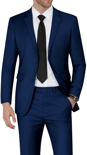 WEEN CHARM Men's Suits Regular Fit 2 Piece Wedding Tuxedo