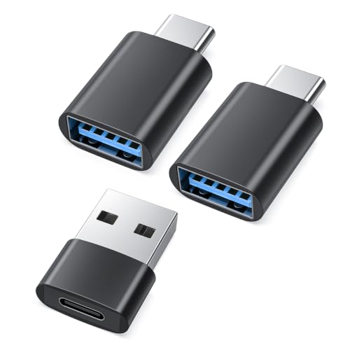 EMEET USB C Adapter Kit 3-Pack, USB A to USB C Adapter (2-Pack) & USB C to USB A Adapter, Fast Charging & Data Transfer, USB Converter for iPhone 16/15, MacBook, iPad, Laptop, Desktop, Webcam - image 1
