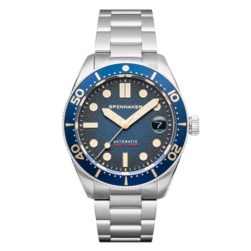 Image of Spinnaker Croft Men's Automatic Dive Watch - Seiko NH35 Movement, 40mm Stainless Steel Case, Water Resistant 150m, Stainless Steel or Leather Strap, SP-510
