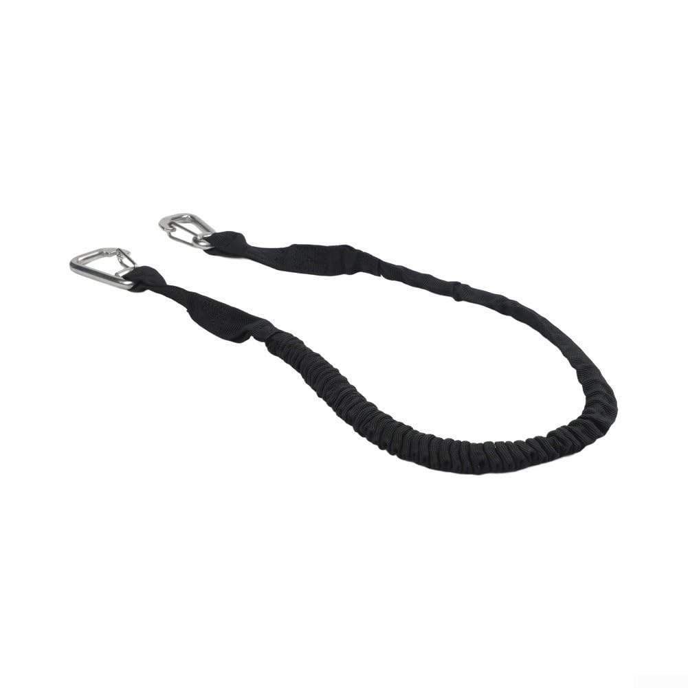 Cuerda elástica resistente de 3 pies para barcos y kayaks con correas resistentes a la intemperie y clips de acero para soluciones de acoplamiento seguras (azul)